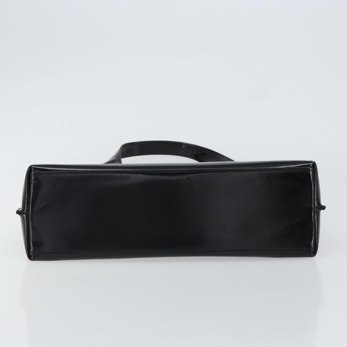 GUCCI Shoulder Bag Enamel Black Silver 001 3115 Auth ep11884