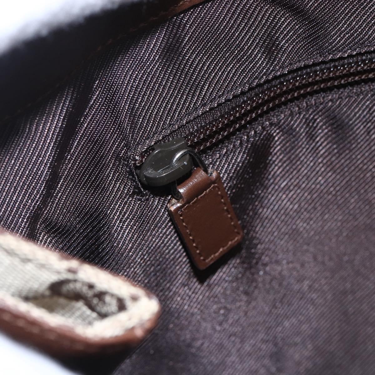 GUCCI GG Canvas Tote Bag Beige Silver 019 0493 Auth ep11885