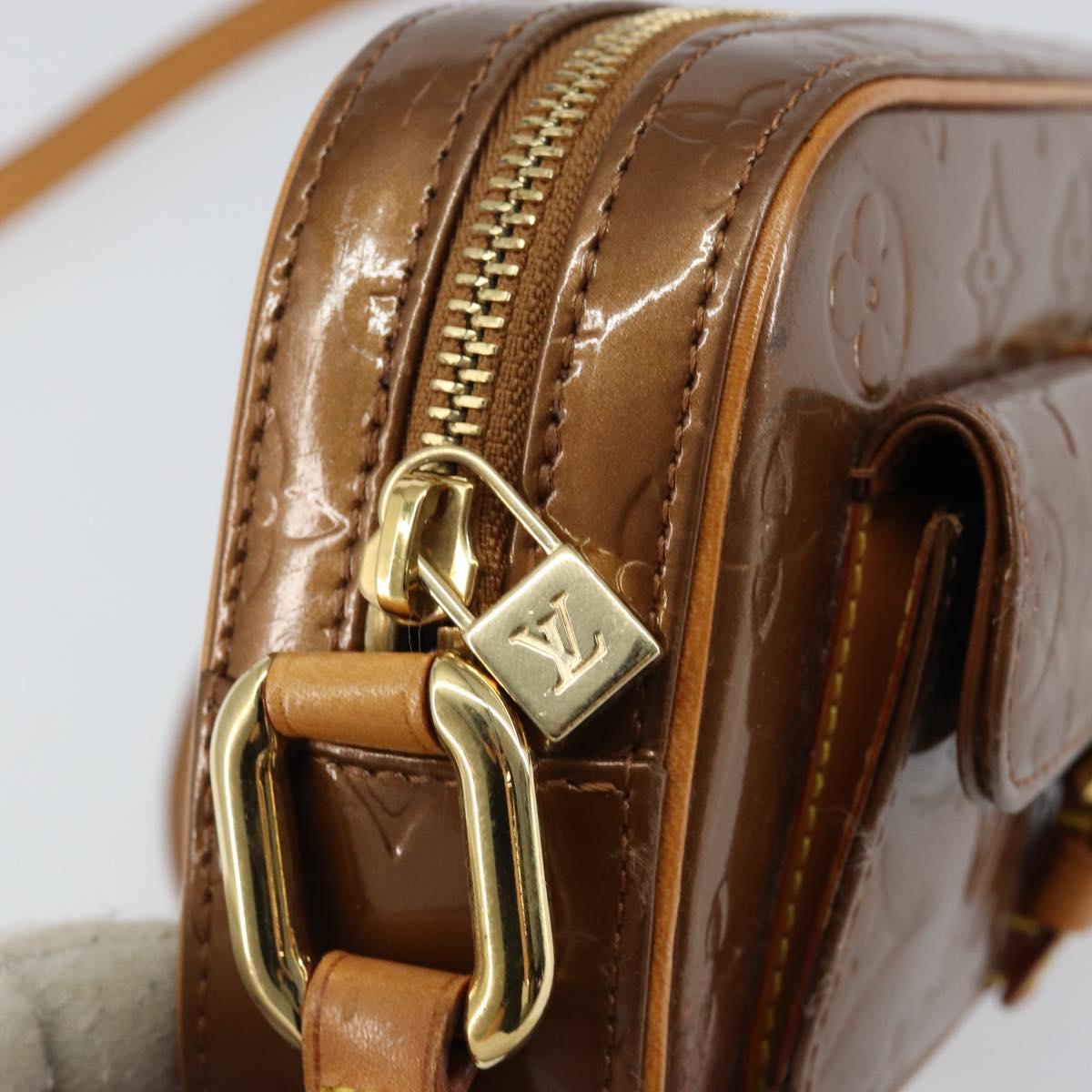 LOUIS VUITTON Monogram Vernis Christy MM Bag Bronze M91109 LV Auth ep11886