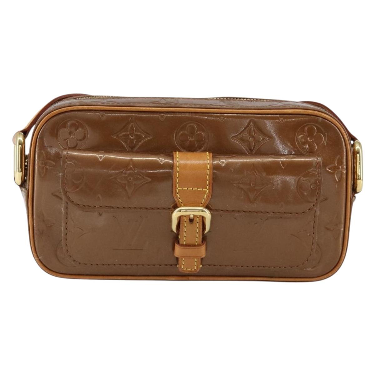 LOUIS VUITTON Monogram Vernis Christy MM Bag Bronze M91109 LV Auth ep11886