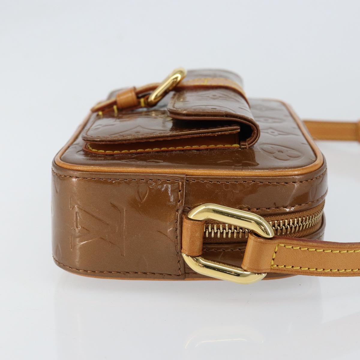 LOUIS VUITTON Monogram Vernis Christy MM Bag Bronze M91109 LV Auth ep11886