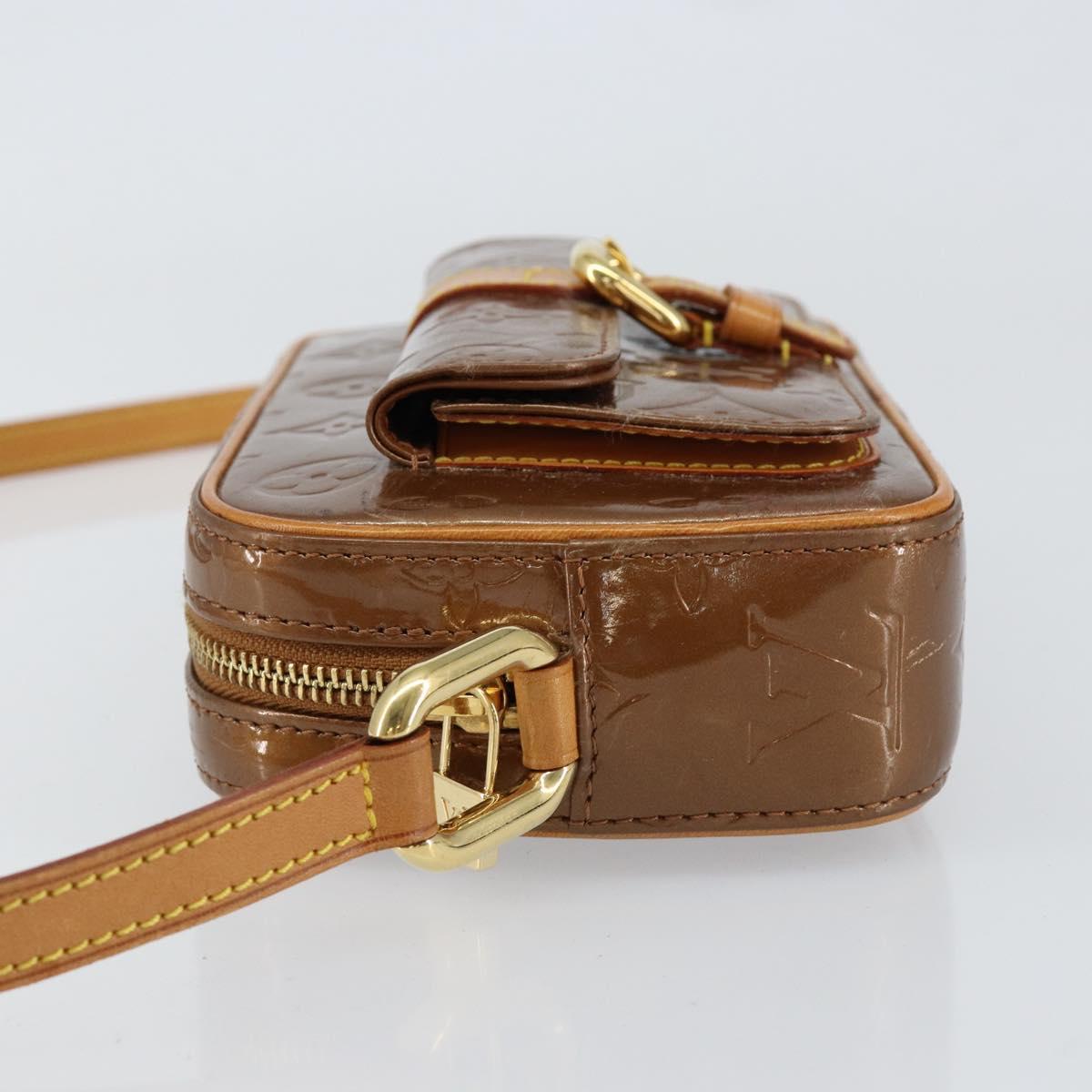 LOUIS VUITTON Monogram Vernis Christy MM Bag Bronze M91109 LV Auth ep11886