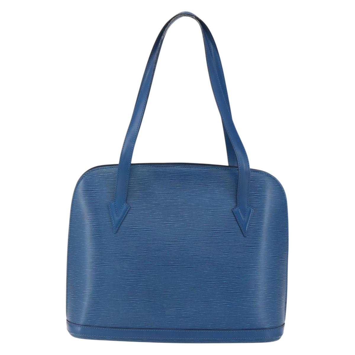 LOUIS VUITTON Epi Lussac Shoulder Bag Blue M52285 LV Auth ep11892
