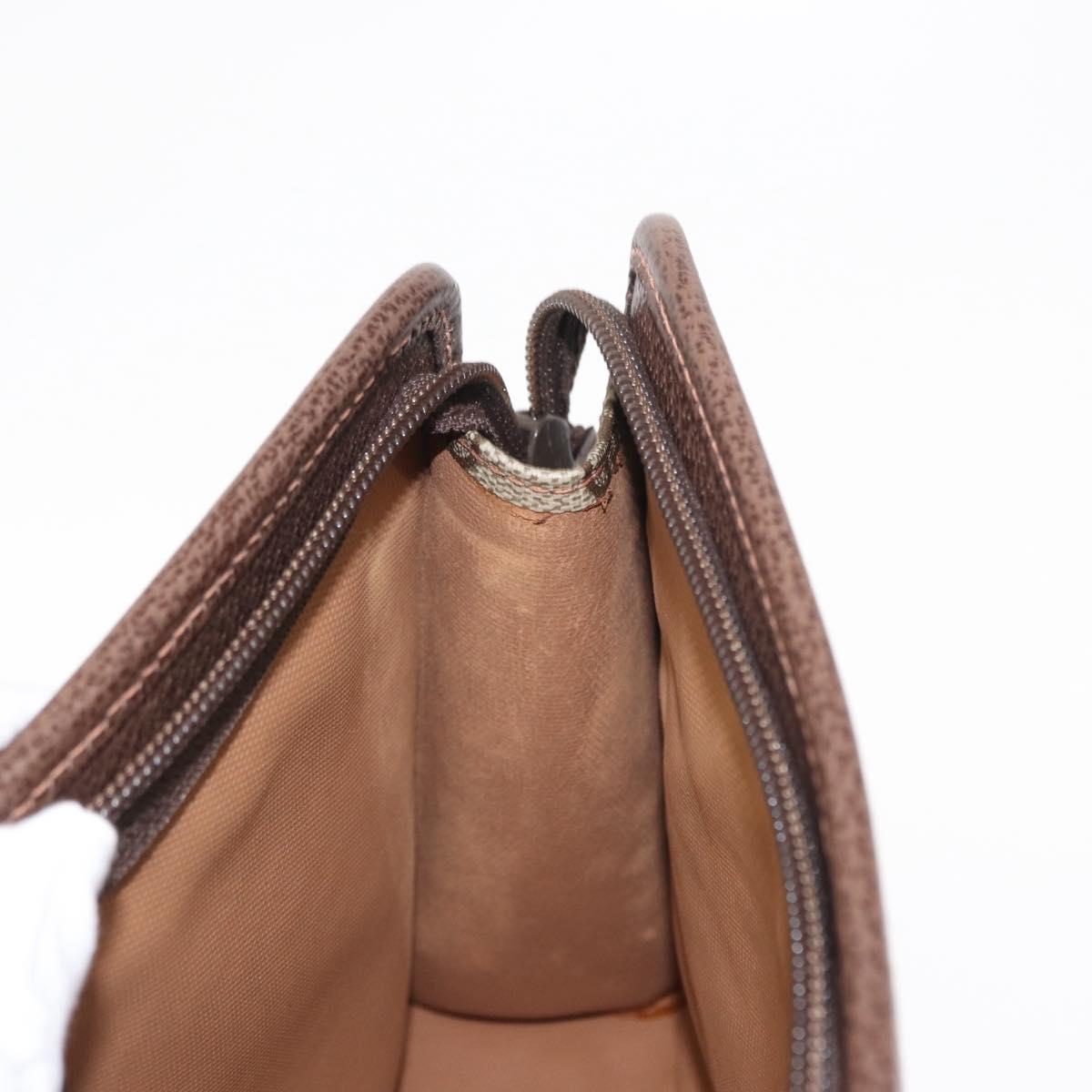 GUCCI GG Supreme Clutch Bag PVC Beige Gold 0141666063 Auth ep11893