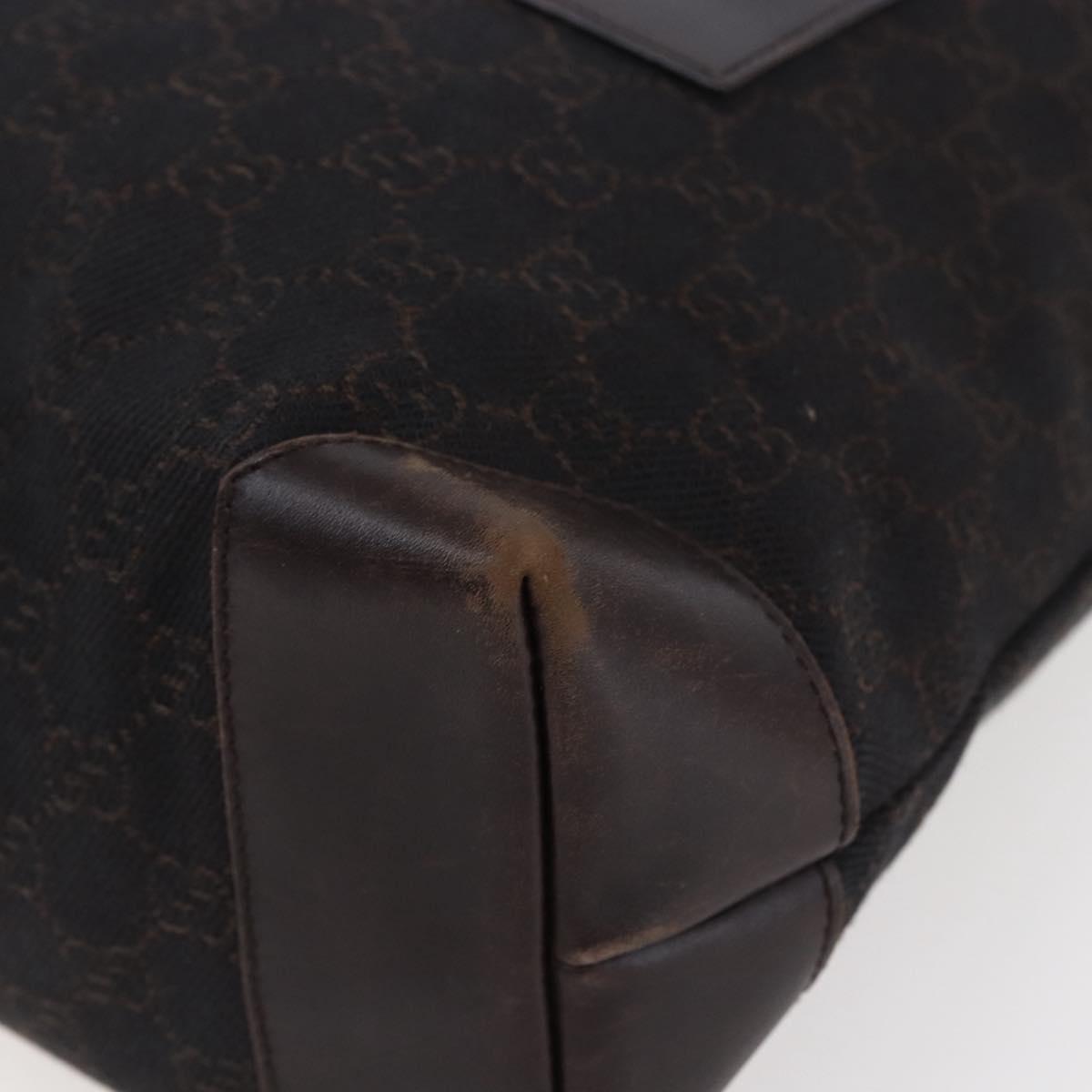 GUCCI GG Canvas Tote Bag Dark Brown 28892 00 Auth ep11898
