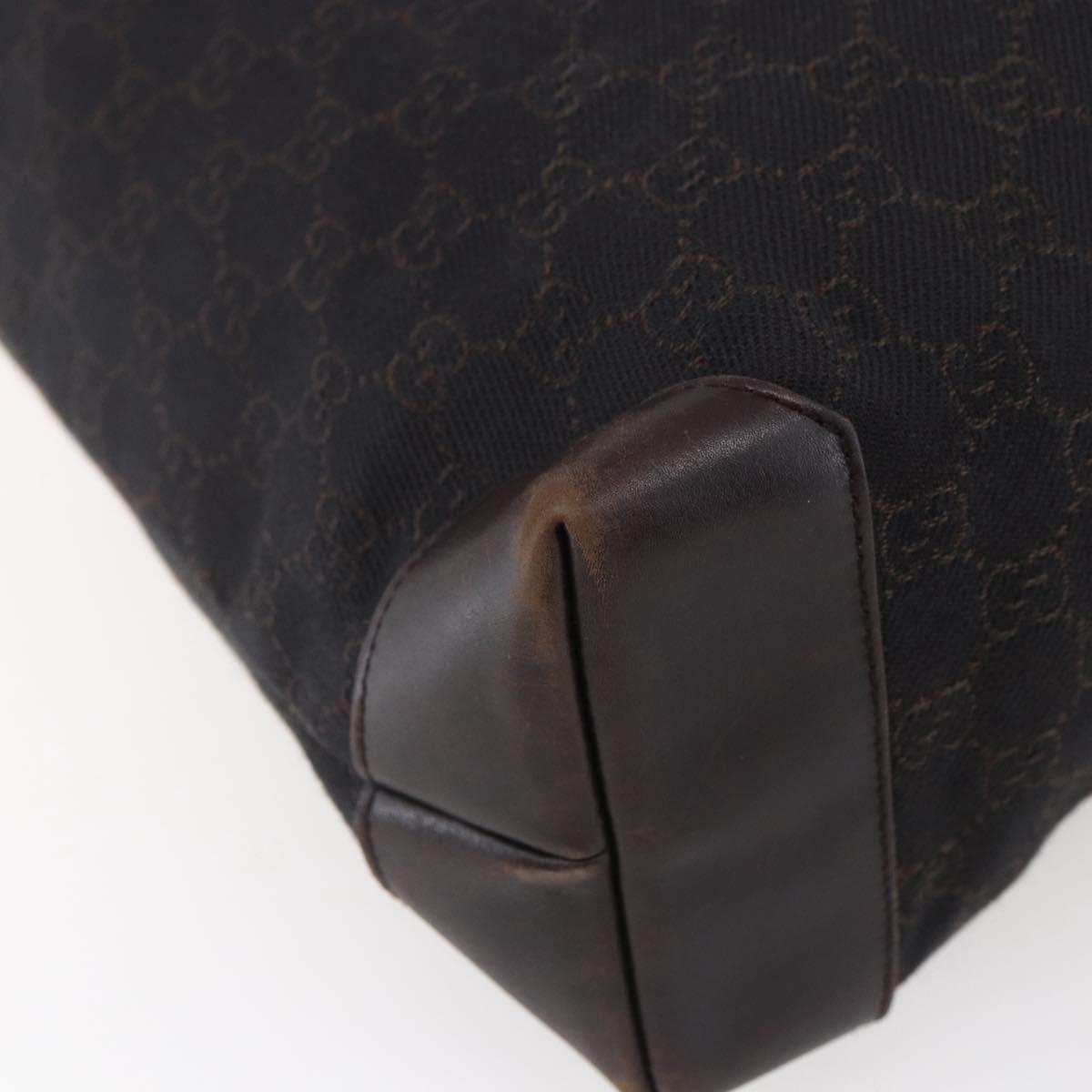 GUCCI GG Canvas Tote Bag Dark Brown 28892 00 Auth ep11898