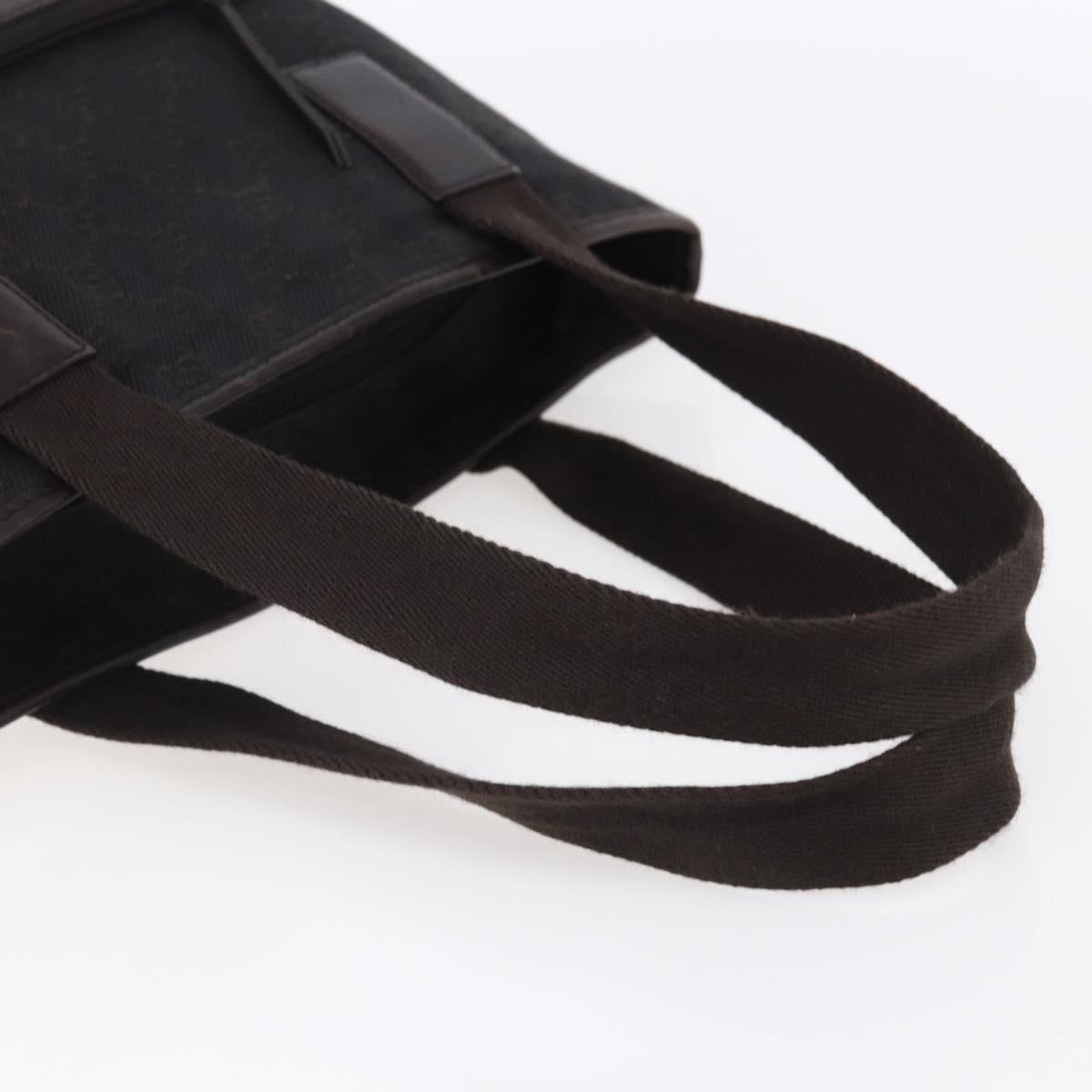 GUCCI GG Canvas Tote Bag Dark Brown 28892 00 Auth ep11898