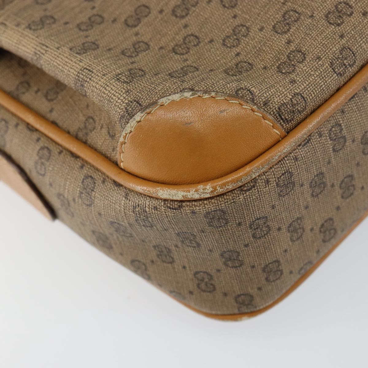 GUCCI Micro GG Supreme Shoulder Bag PVC Gold Beige 007 084 0092 Auth ep11900