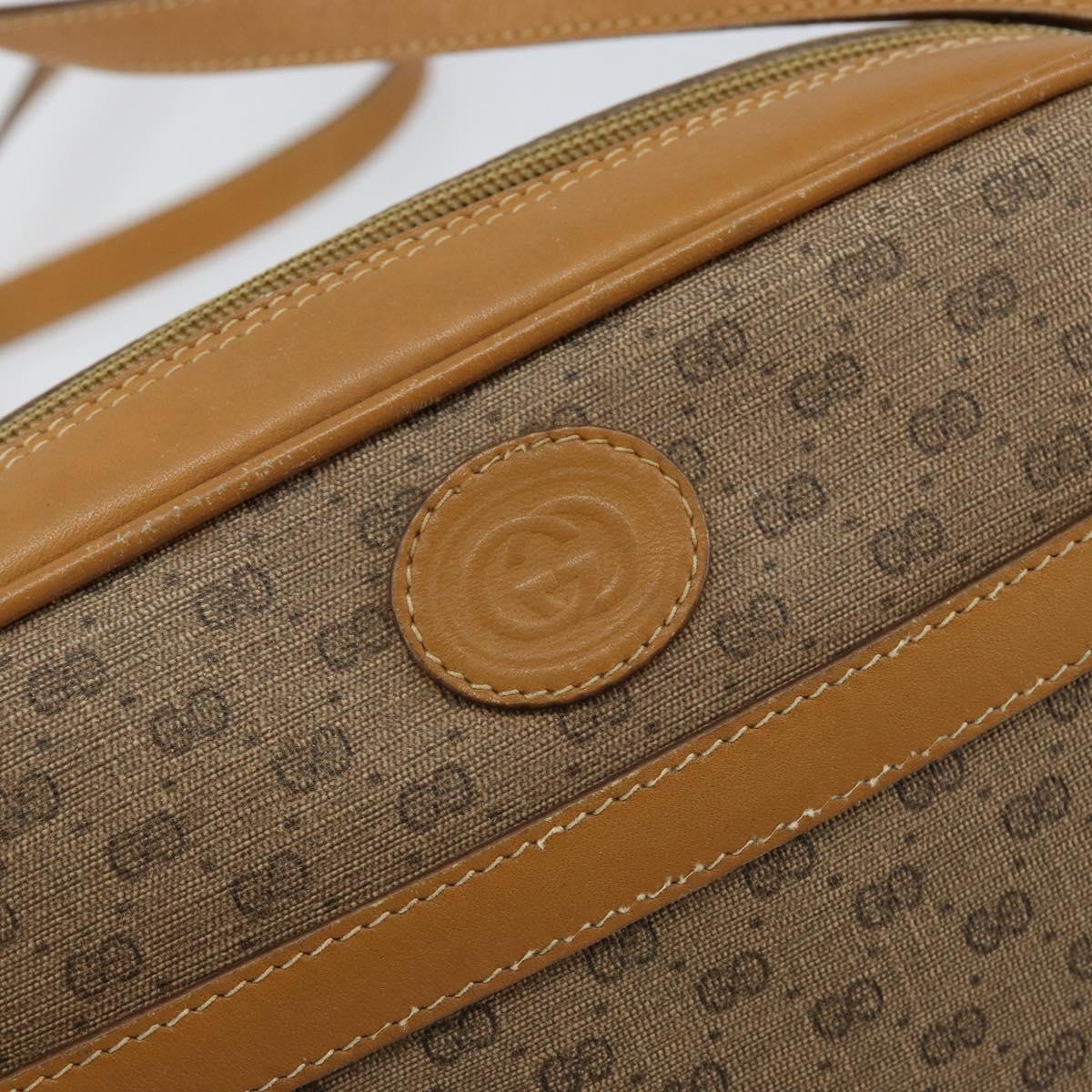 GUCCI Micro GG Supreme Shoulder Bag PVC Gold Beige 007 084 0092 Auth ep11900