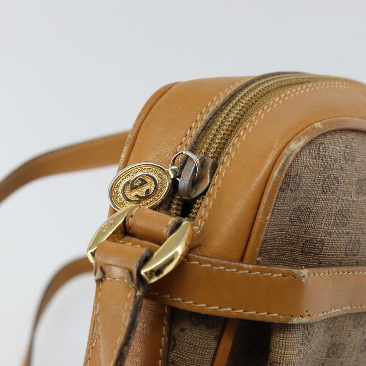 GUCCI Micro GG Supreme Shoulder Bag PVC Gold Beige 007 084 0092 Auth ep11900