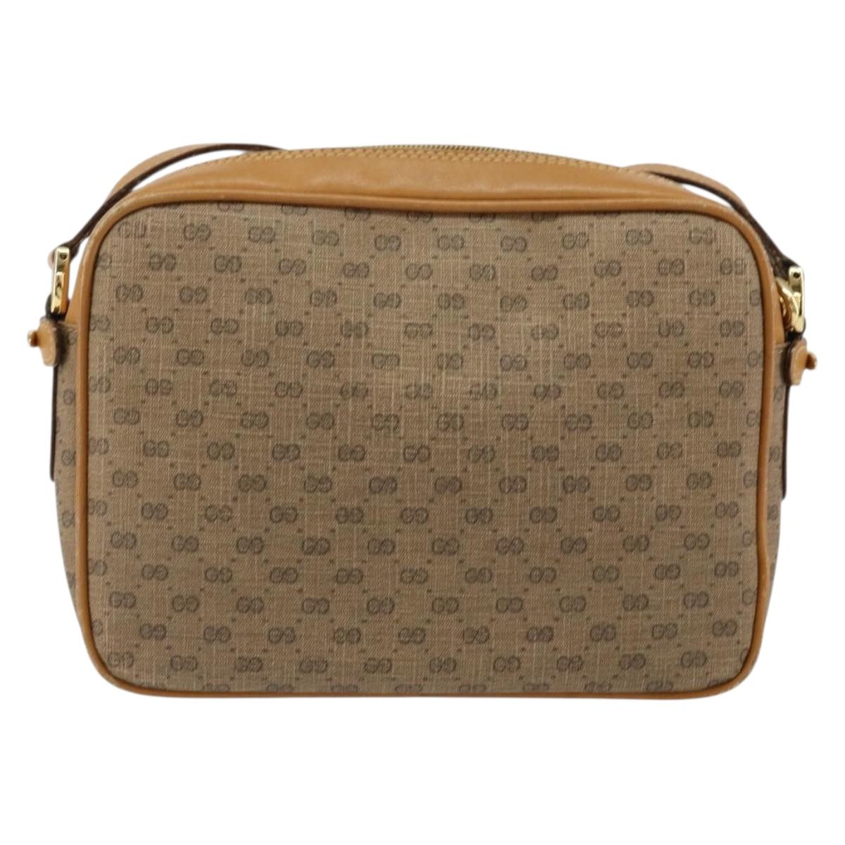 GUCCI Micro GG Supreme Shoulder Bag PVC Gold Beige 007 084 0092 Auth ep11900