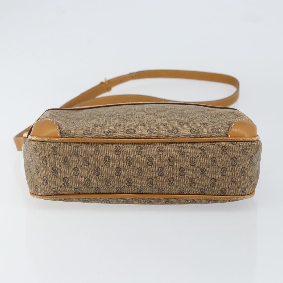 GUCCI Micro GG Supreme Shoulder Bag PVC Gold Beige 007 084 0092 Auth ep11900