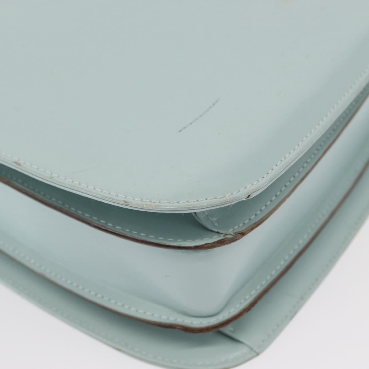 GUCCI Shoulder Bag Leather Light Blue Silver 007 406 0259 Auth ep11902