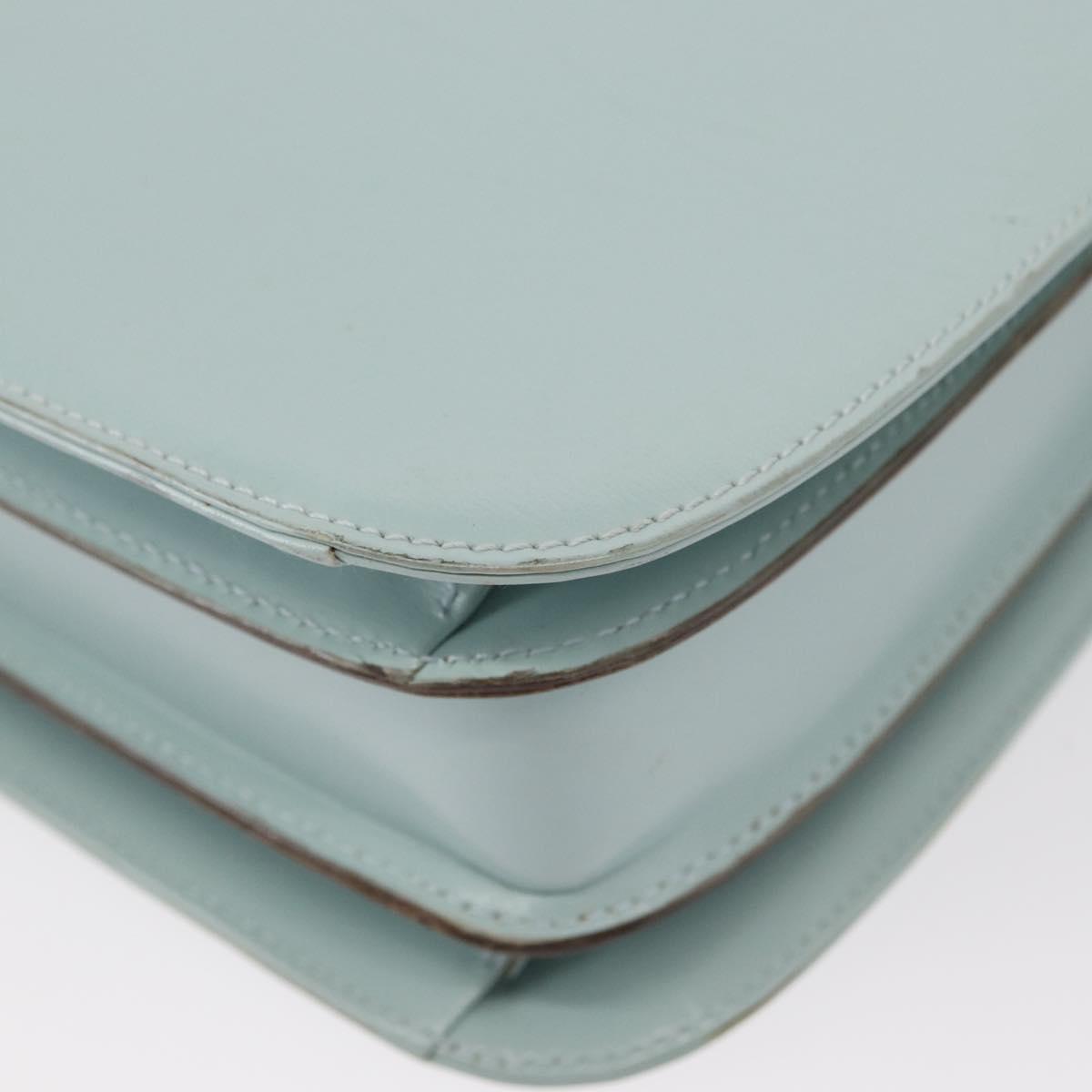 GUCCI Shoulder Bag Leather Light Blue Silver 007 406 0259 Auth ep11902