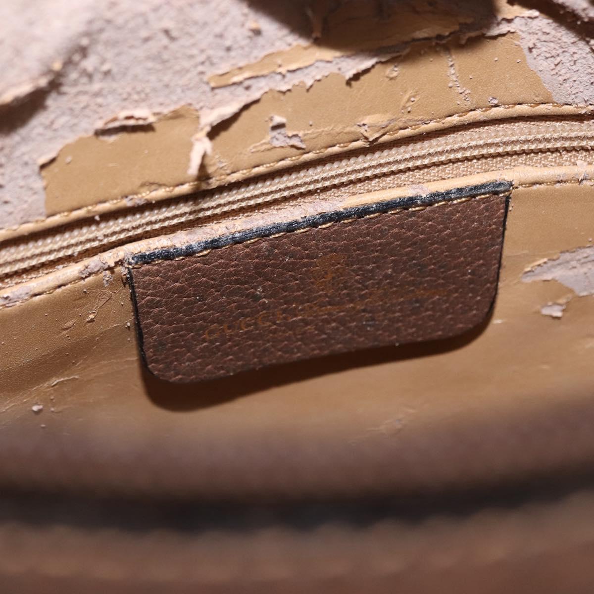 GUCCI GG Supreme Web Sherry Line Bag PVC 2way Beige Gold 41 02 039 Auth ep11903