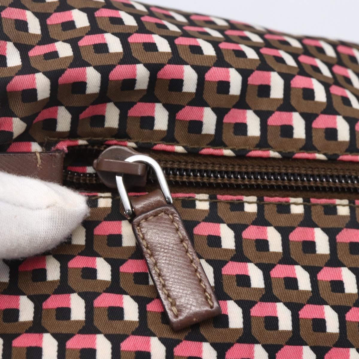 PRADA Shoulder Bag Nylon Pink Silver Auth ep11911