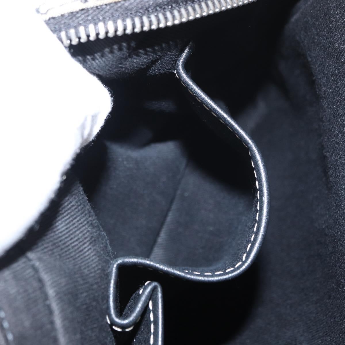 CELINE Macadam Canvas Shoulder Bag Gray Silver Auth ep11913