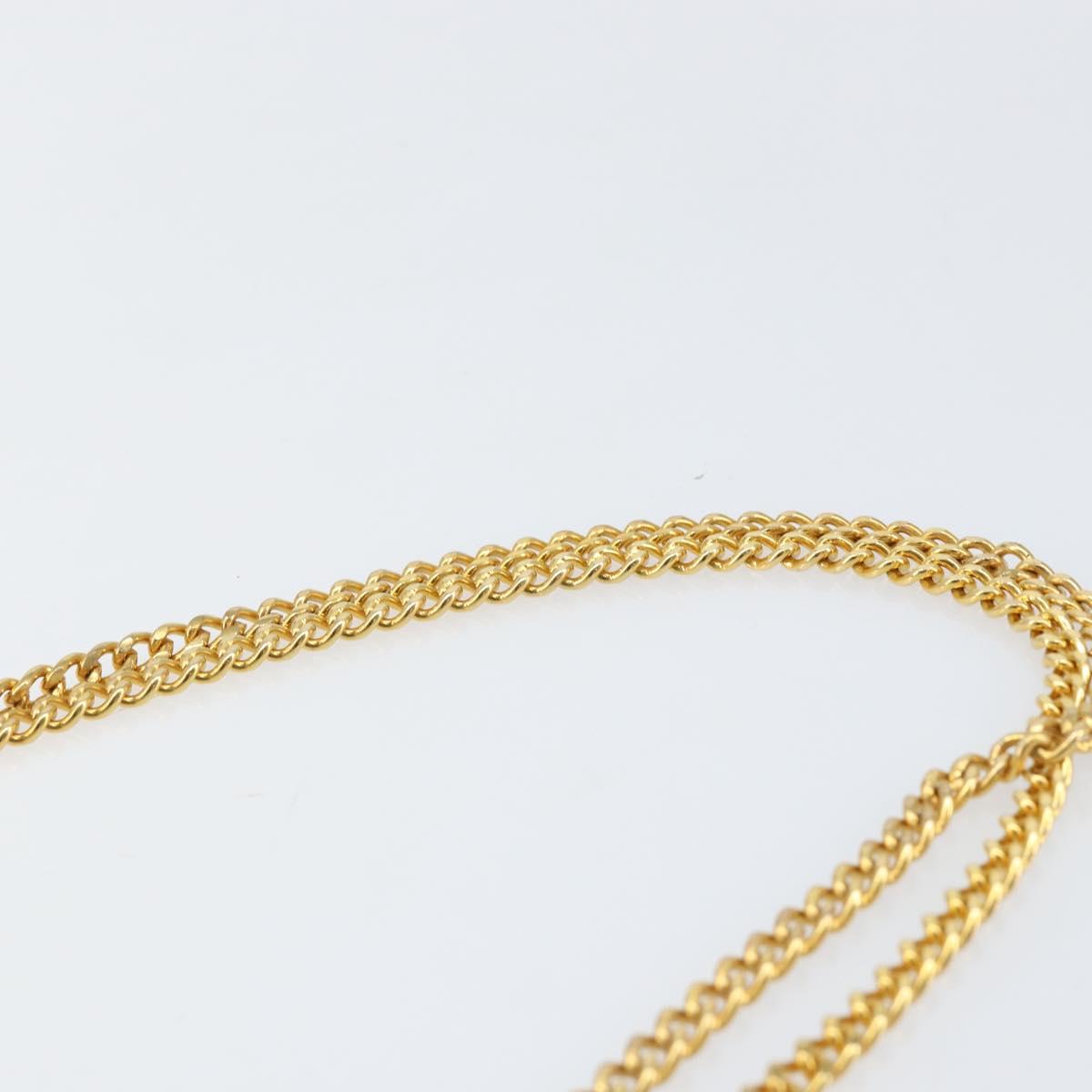 Christian Dior Honeycomb Canvas Chain Shoulder Bag PVC Beige Gold Auth ep11918