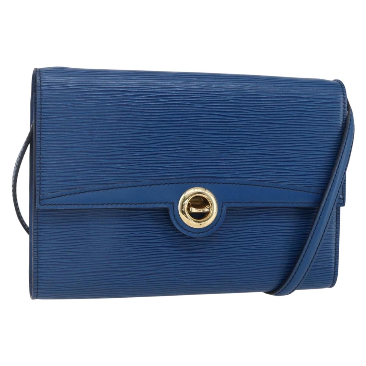 LOUIS VUITTON Epi Pochette Arche Shoulder Bag Blue M52575 LV Auth ep11919