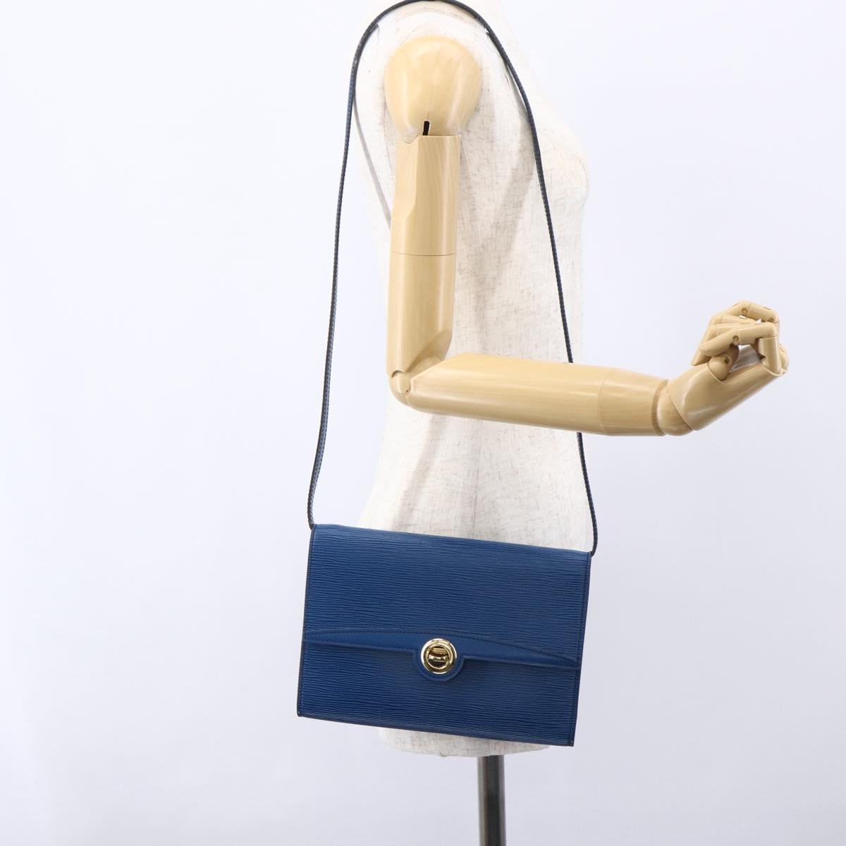 LOUIS VUITTON Epi Pochette Arche Shoulder Bag Blue M52575 LV Auth ep11919