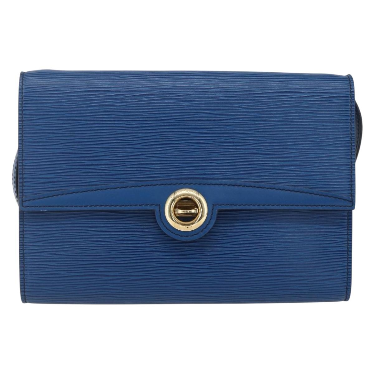 LOUIS VUITTON Epi Pochette Arche Shoulder Bag Blue M52575 LV Auth ep11919