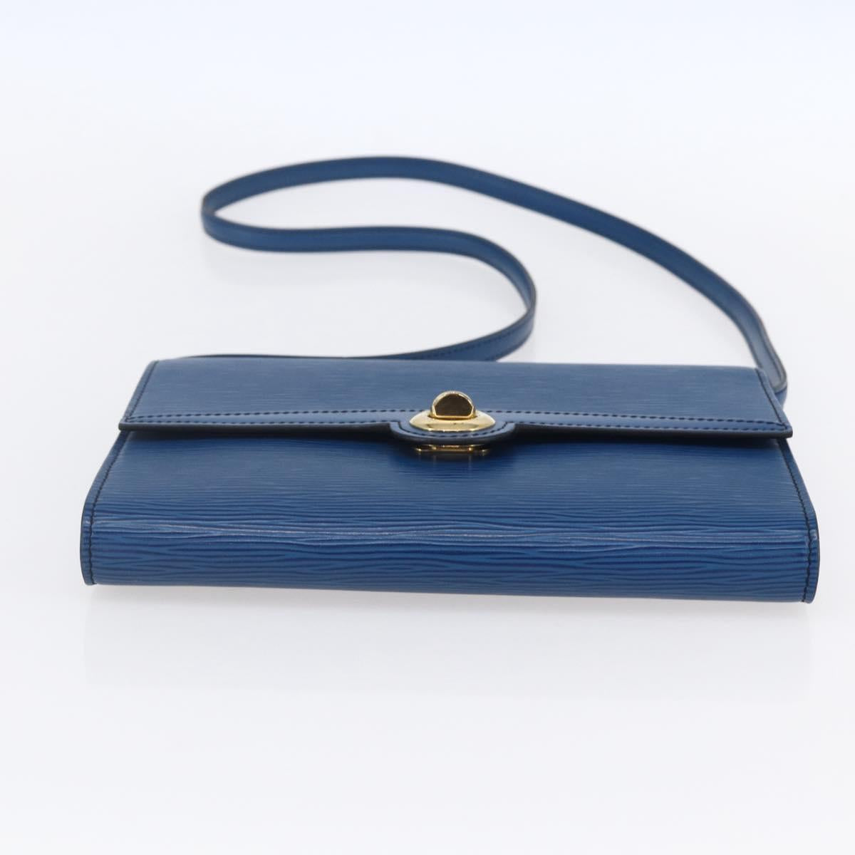 LOUIS VUITTON Epi Pochette Arche Shoulder Bag Blue M52575 LV Auth ep11919