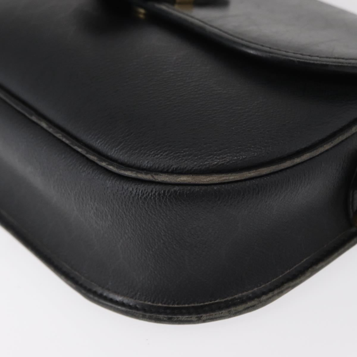 Christian Dior Honeycomb Canvas Shoulder Bag PVC Black gold Auth ep11923