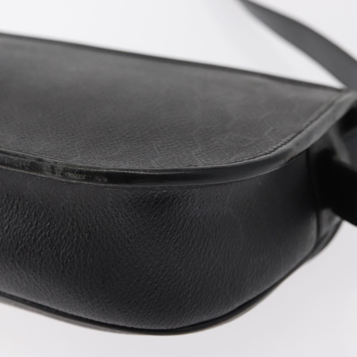 Christian Dior Honeycomb Canvas Shoulder Bag PVC Black gold Auth ep11923