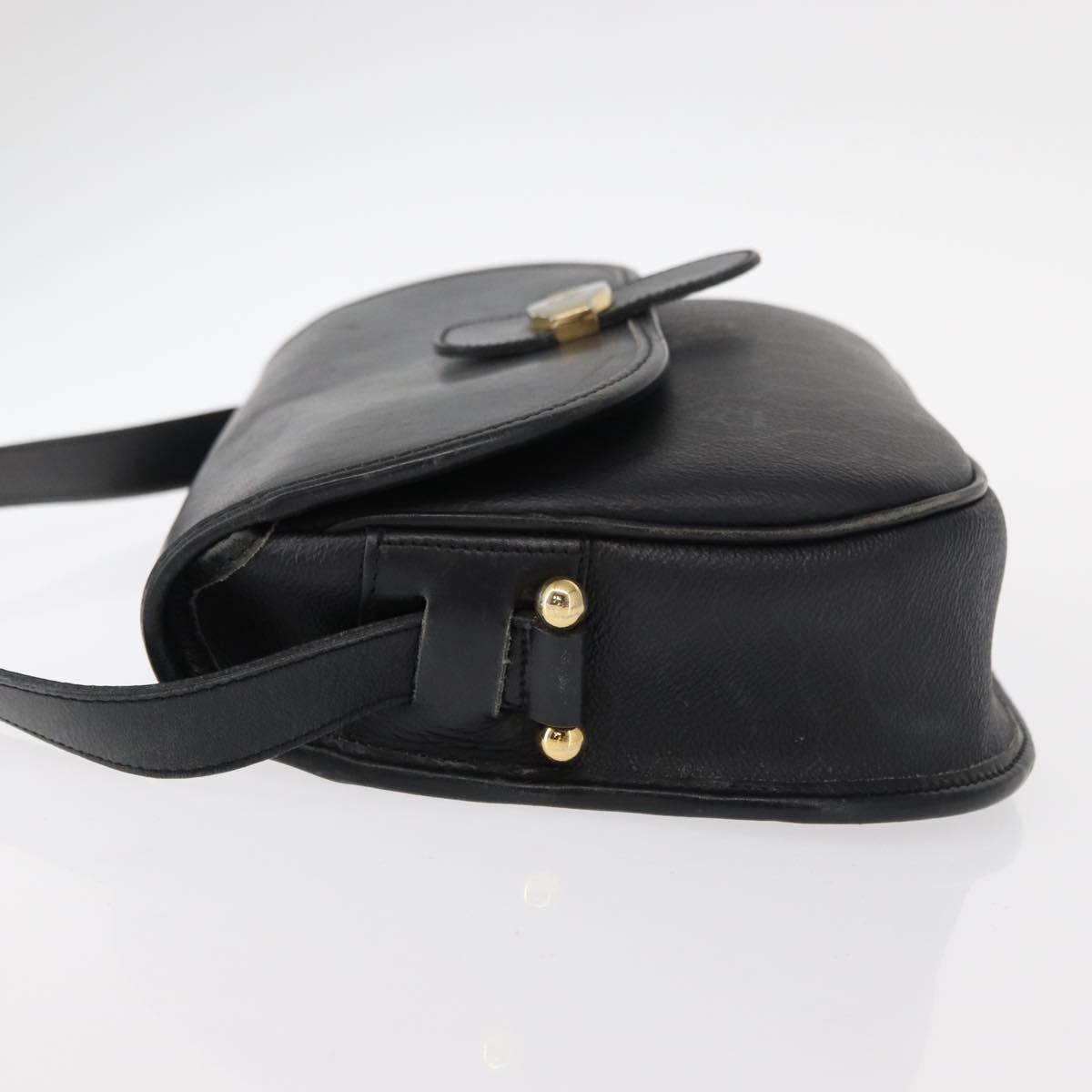 Christian Dior Honeycomb Canvas Shoulder Bag PVC Black gold Auth ep11923