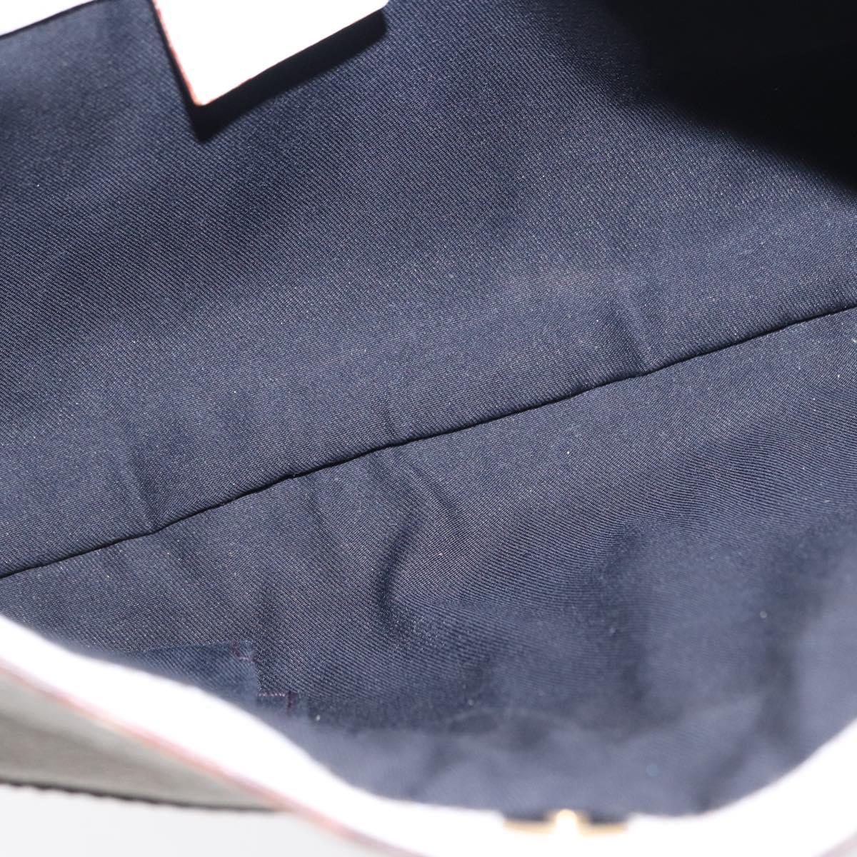 GUCCI Sherry Line Chain Shoulder Bag Leather White Gold 153011 Auth ep11925