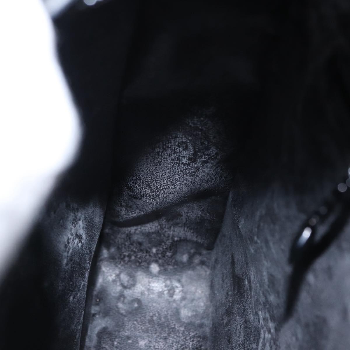 GUCCI Shoulder Bag Patent leather Black Silver 001 3032 Auth ep11927