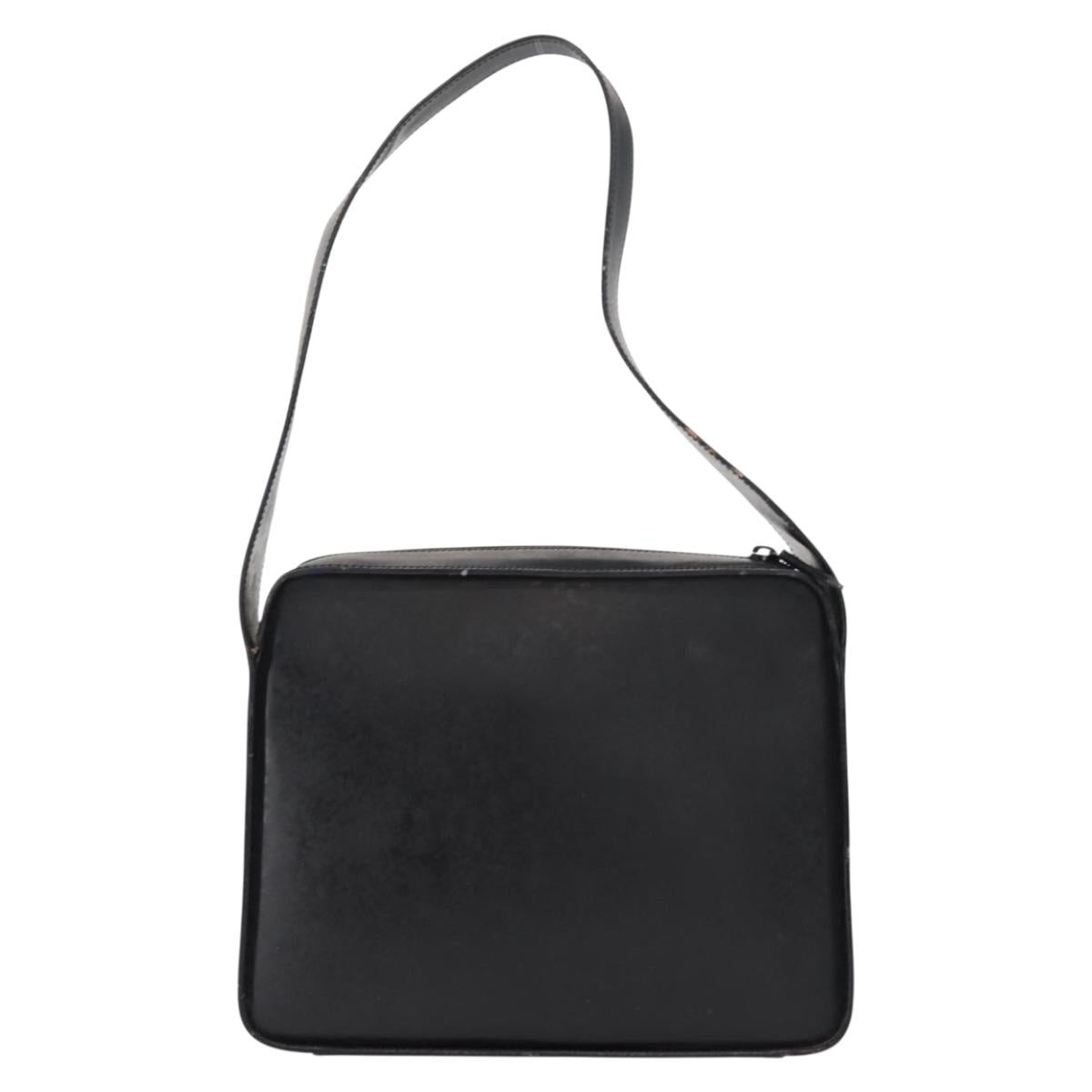 GUCCI Shoulder Bag Patent leather Black Silver 001 3032 Auth ep11927