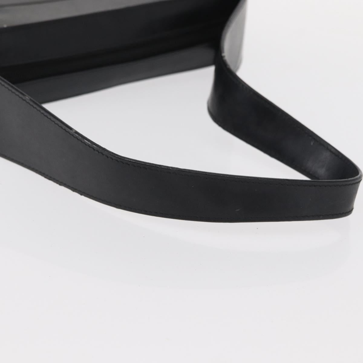 GUCCI Shoulder Bag Patent leather Black Silver 001 3032 Auth ep11927