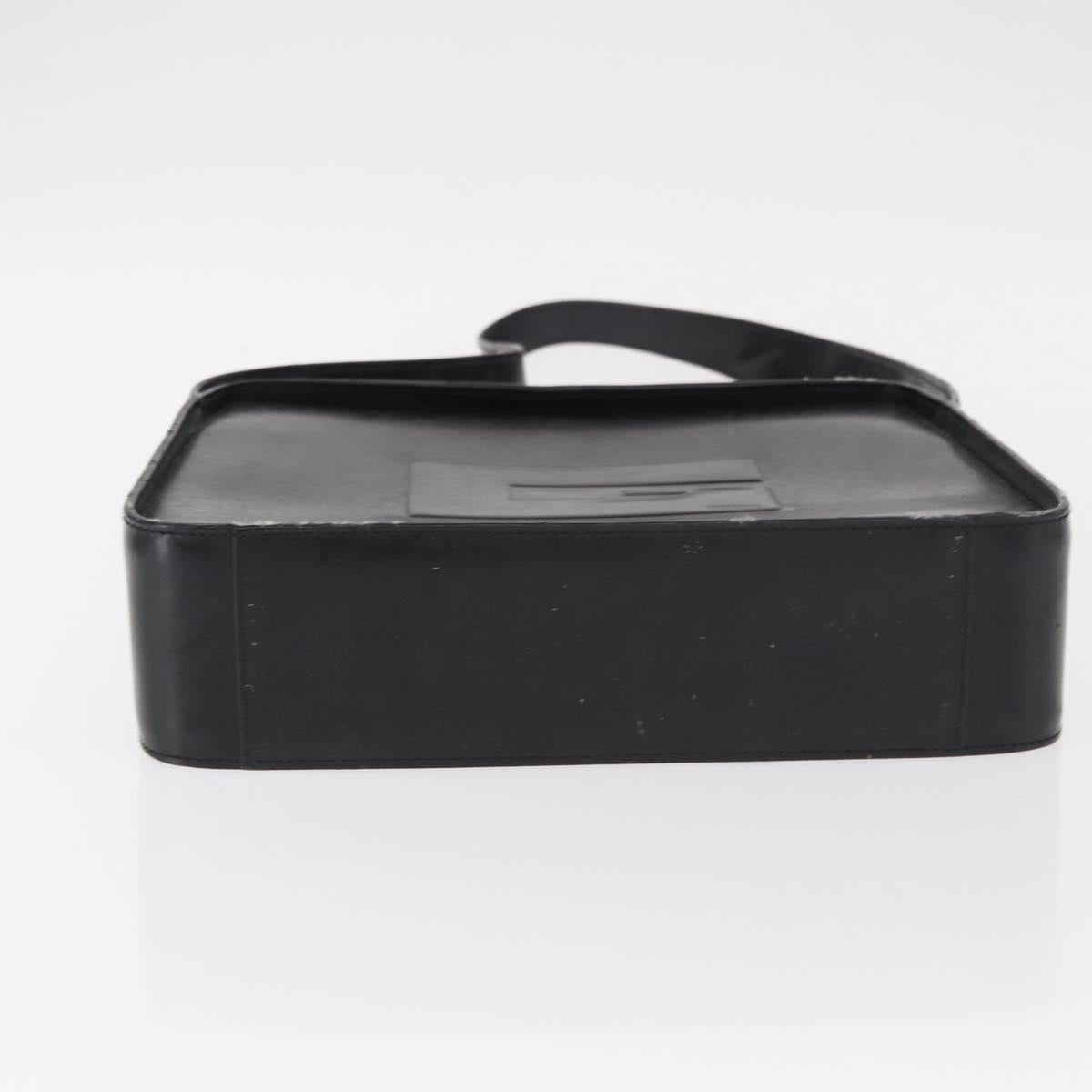 GUCCI Shoulder Bag Patent leather Black Silver 001 3032 Auth ep11927