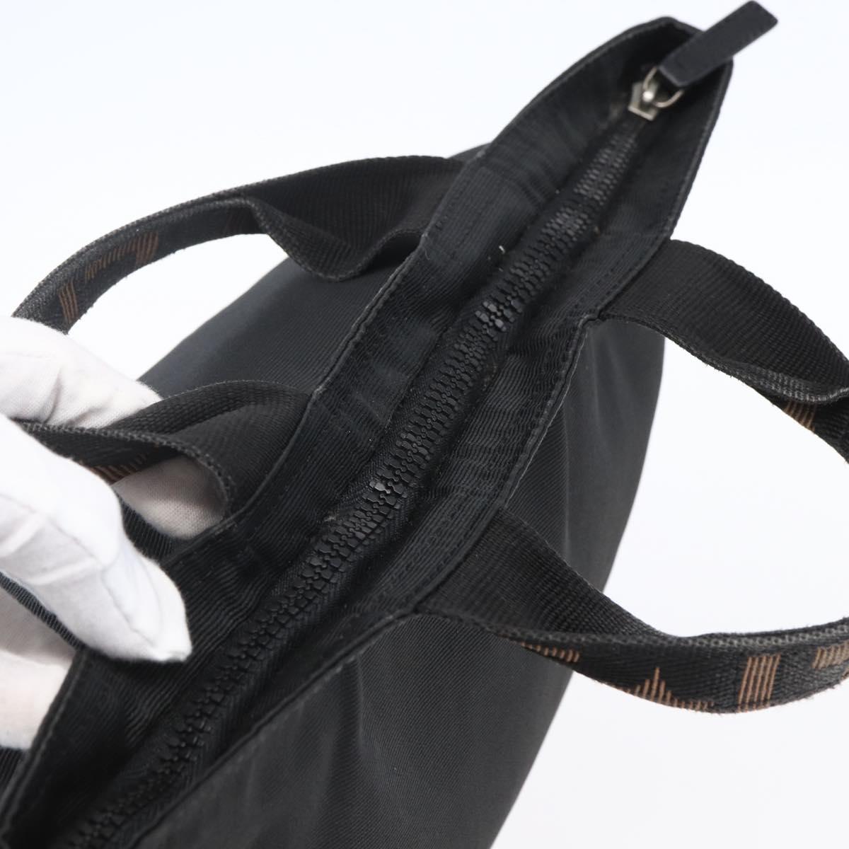 FENDI Hand Bag Nylon Black Auth ep11928