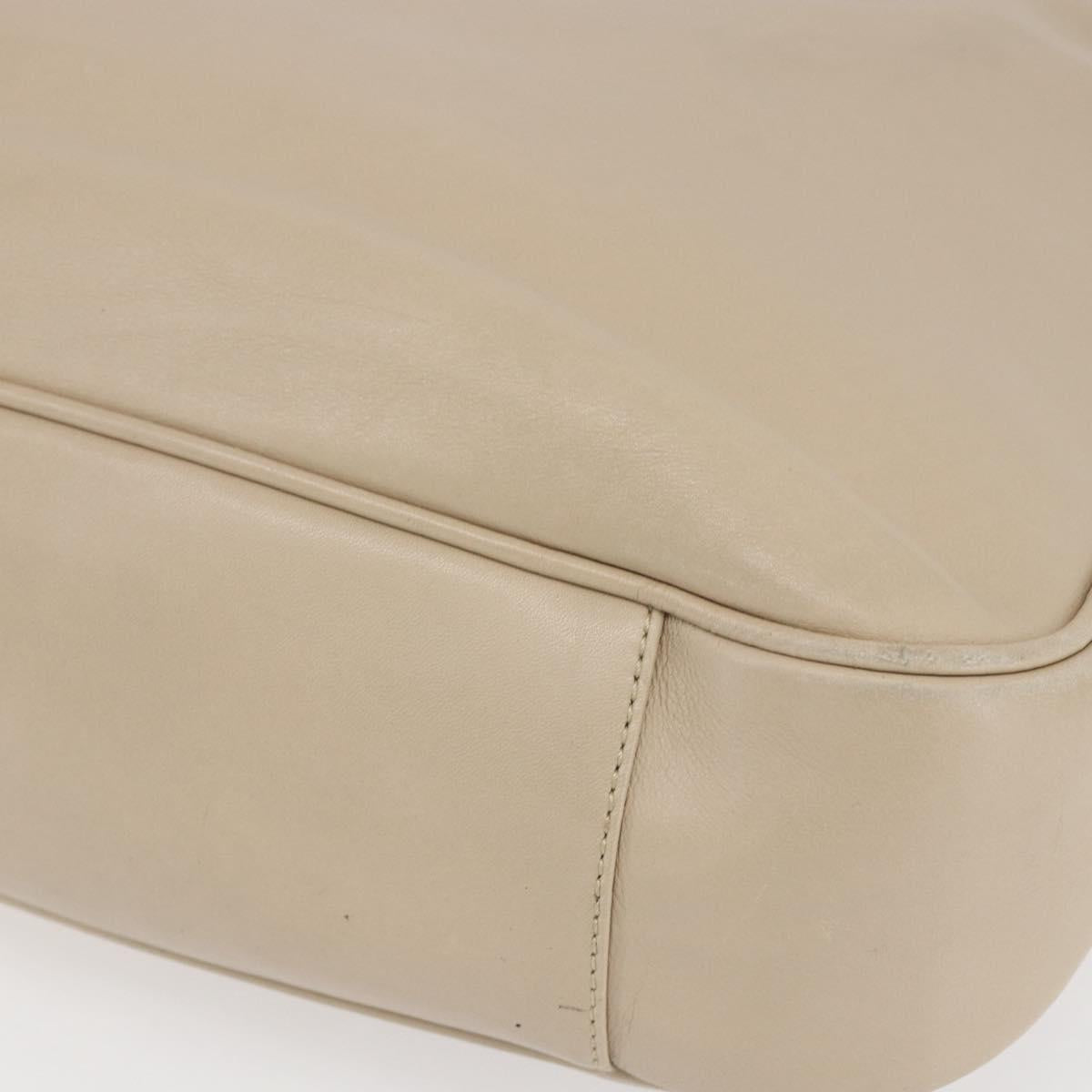 GUCCI Bamboo Shoulder Bag Leather 2way Beige Gold 001 2113 1577 Auth ep11942