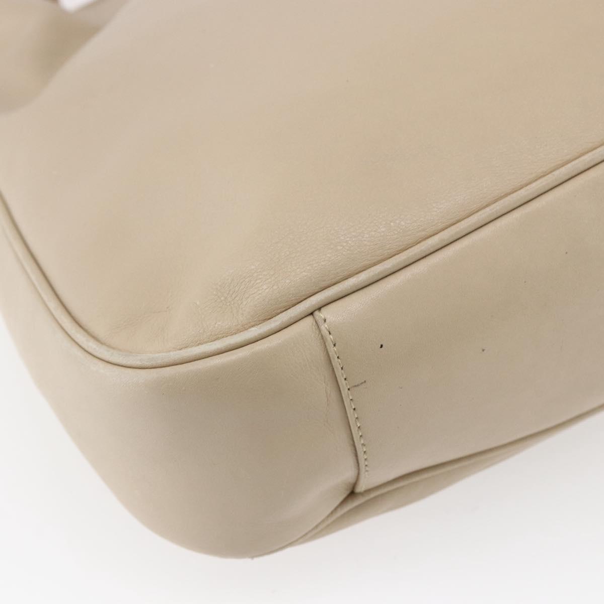 GUCCI Bamboo Shoulder Bag Leather 2way Beige Gold 001 2113 1577 Auth ep11942