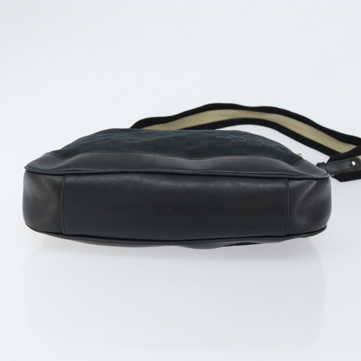 GUCCI GG Canvas Bamboo Shoulder Bag 2way Black Silver 001 4095 Auth ep11948