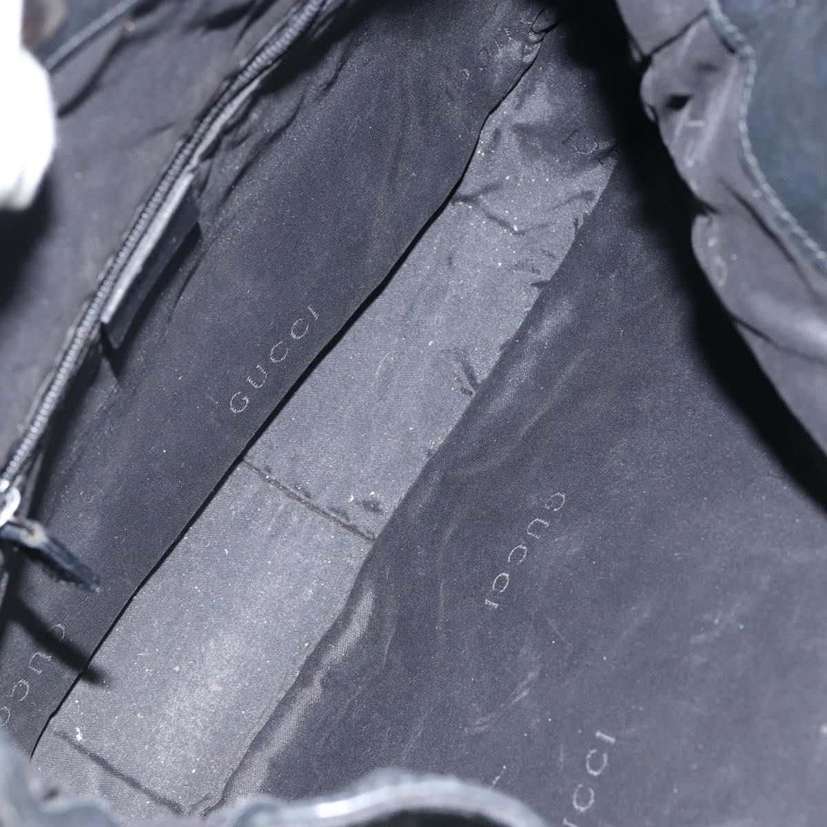 GUCCI GG Canvas Bamboo Shoulder Bag 2way Black Silver 001 4095 Auth ep11948