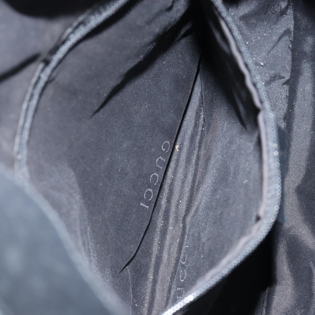 GUCCI GG Canvas Bamboo Shoulder Bag 2way Black Silver 001 4095 Auth ep11948