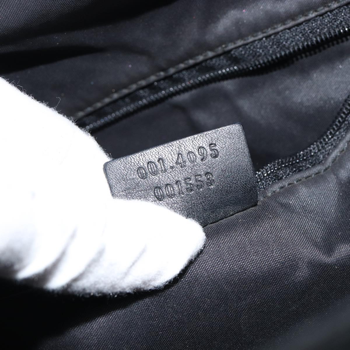 GUCCI GG Canvas Bamboo Shoulder Bag 2way Black Silver 001 4095 Auth ep11948