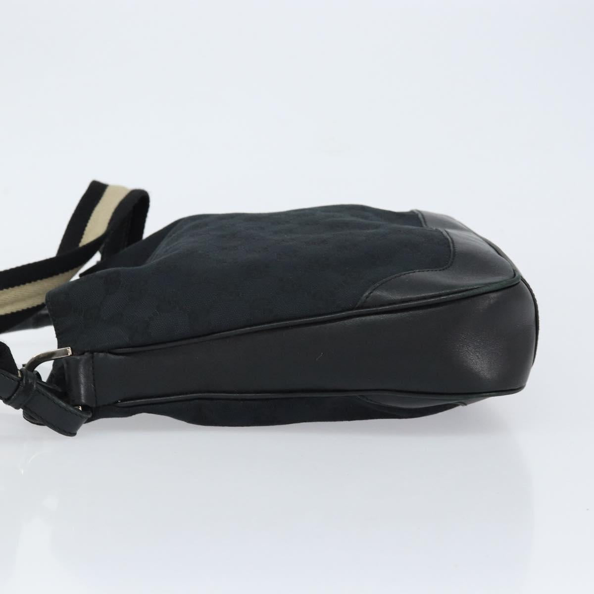 GUCCI GG Canvas Bamboo Shoulder Bag 2way Black Silver 001 4095 Auth ep11948