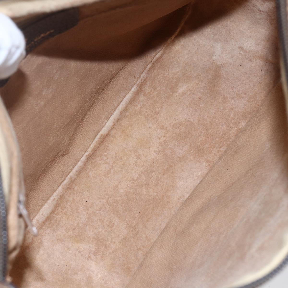 GUCCI GG Supreme Web Sherry Line Bag PVC Beige Gold 89 02 077 Auth ep11951