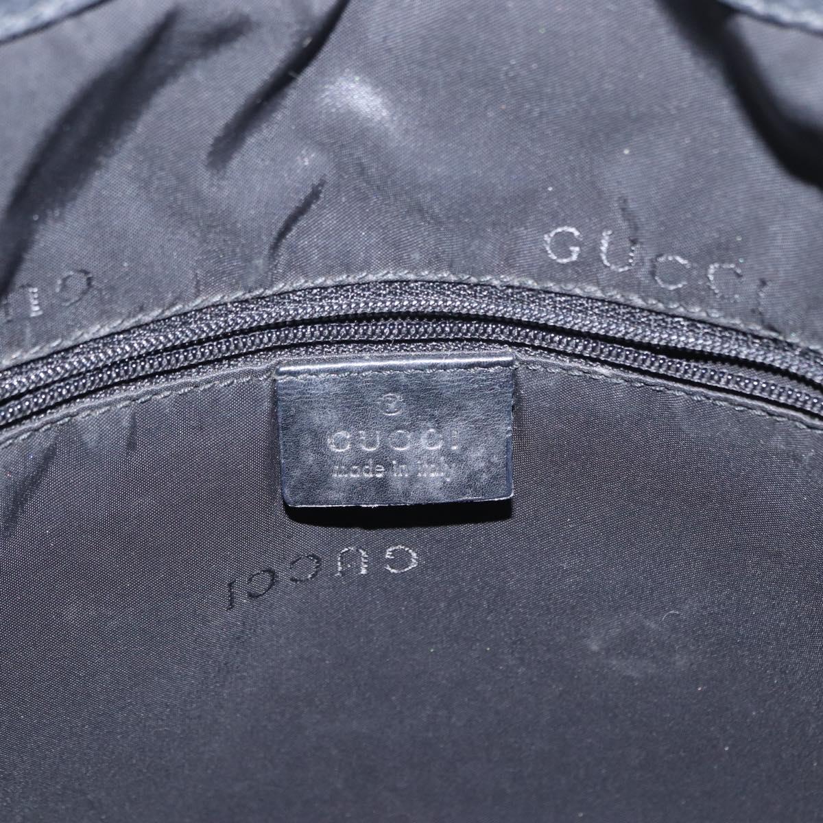 GUCCI Bamboo Shoulder Bag Leather 2way Black 001 1638 2404 Auth ep11956