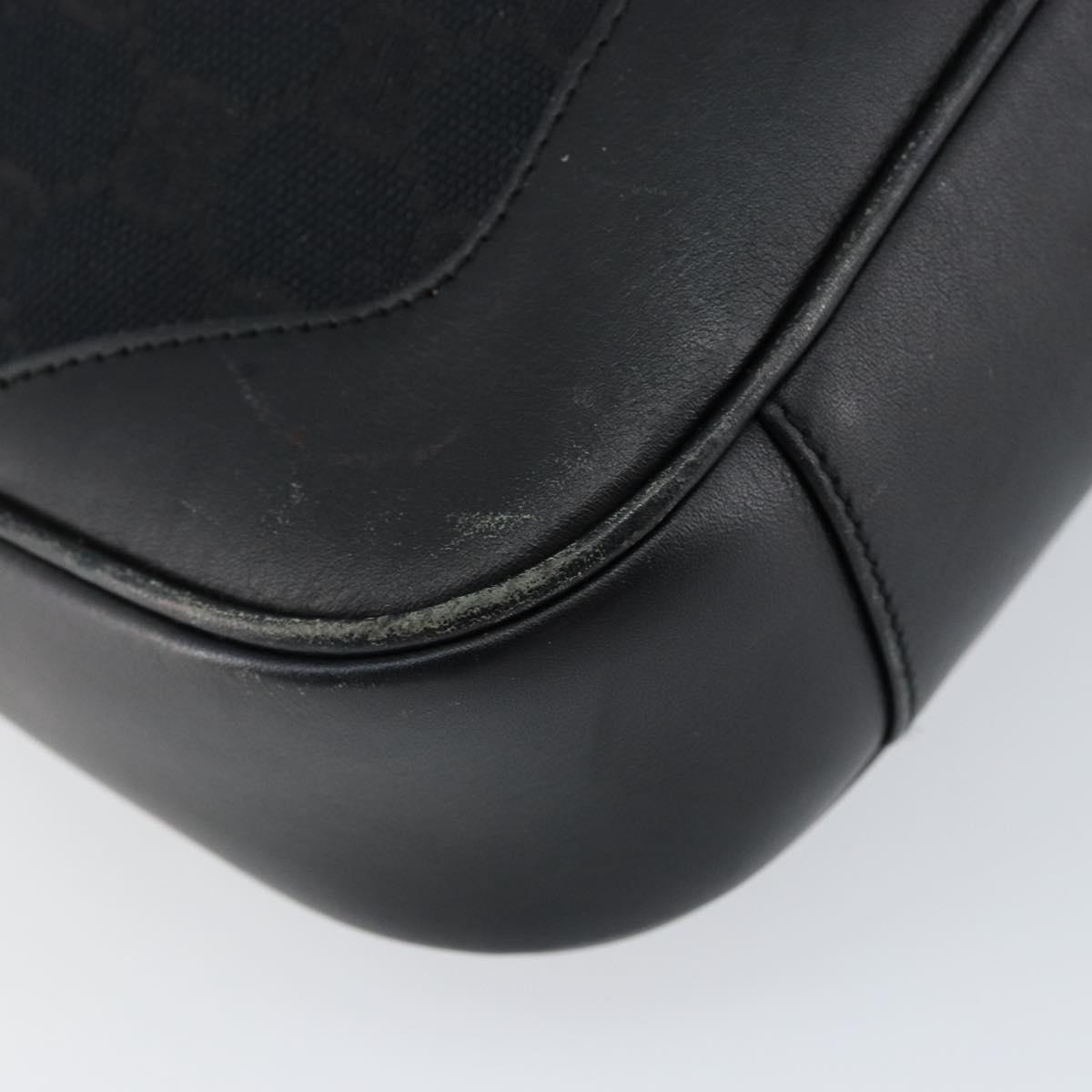 GUCCI GG Canvas Bamboo Shoulder Bag 2way Black Silver 001 4095 Auth ep11959