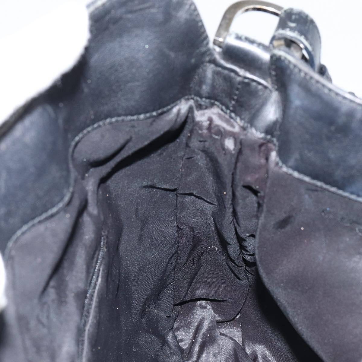 GUCCI GG Canvas Bamboo Shoulder Bag 2way Black Silver 001 4095 Auth ep11959