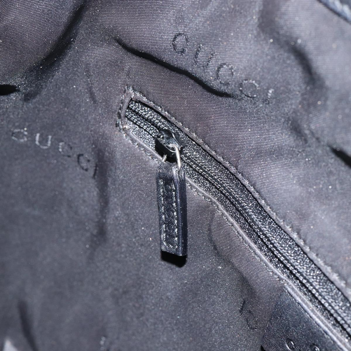 GUCCI GG Canvas Bamboo Shoulder Bag 2way Black Silver 001 4095 Auth ep11959