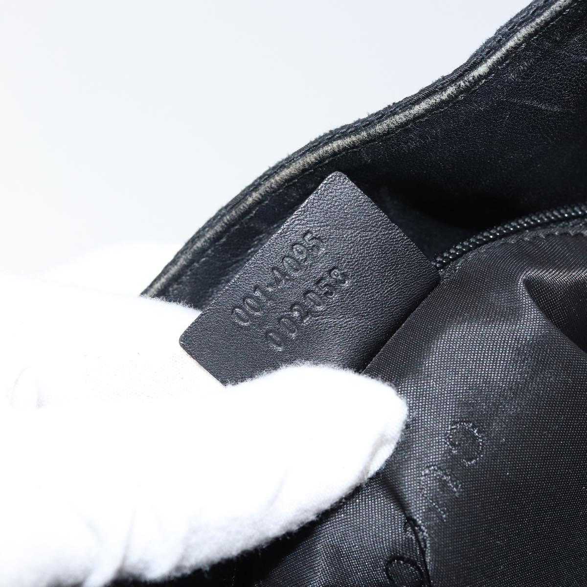 GUCCI GG Canvas Bamboo Shoulder Bag 2way Black Silver 001 4095 Auth ep11959