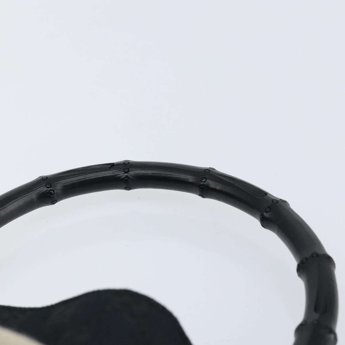 GUCCI GG Canvas Bamboo Shoulder Bag 2way Black Silver 001 4095 Auth ep11959