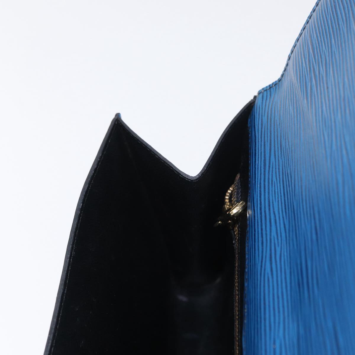 LOUIS VUITTON Epi Art Deco Clutch Bag Blue M52635 LV Auth ep11964